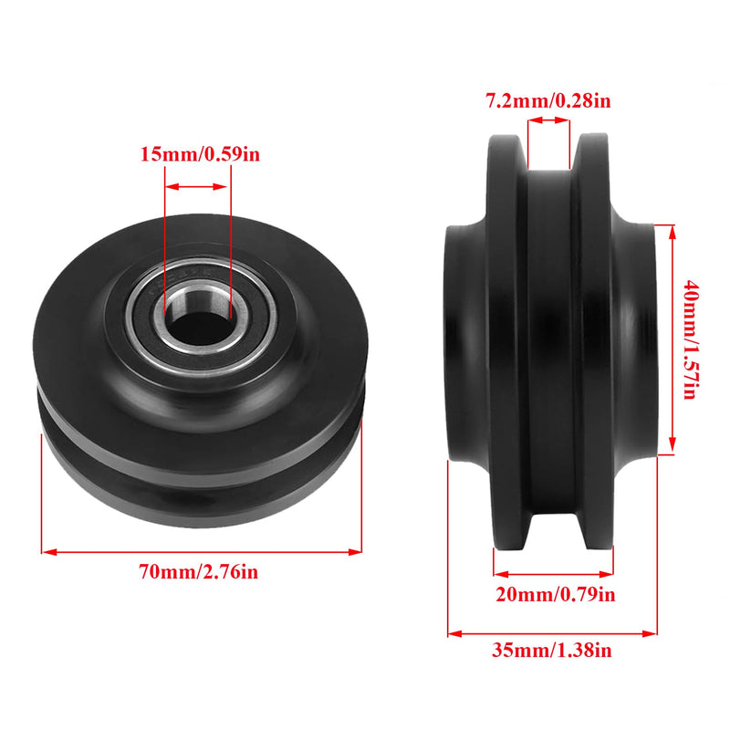 4Pcs Sliding Barn Door Wheel Heavy Duty Cabinet Window Pulley Roller Hardware Smoothy Quiet Sliding Door Track Perfect for DIY Barn Door 4 Pieces