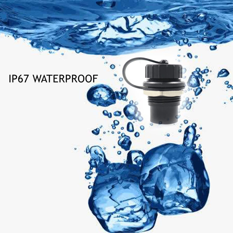 PENGLIN 2PCS Waterproof USB 3.0 Panel Mount Coupler, IP67 USB Pass Through Connector, Female to Female Bulkhead Extension Adapter Round type USB3.0(2PCS)