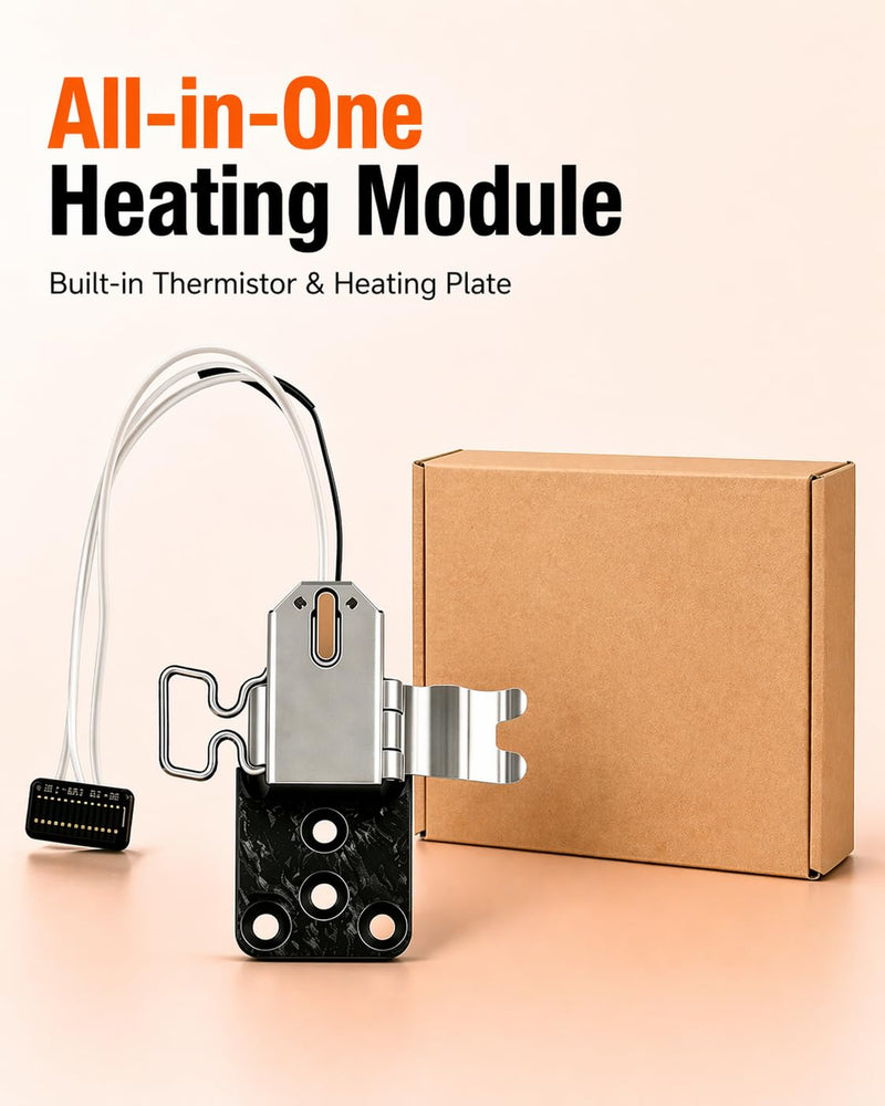 Genuine Bamboo lab Upgraded Hotend Heating Assembly for Bambu Lab A1 & A1 Mini,2 Pack Replacement Hot End Kit with Heating Block for 3D Printer 2-Pack Hotend Assembly
