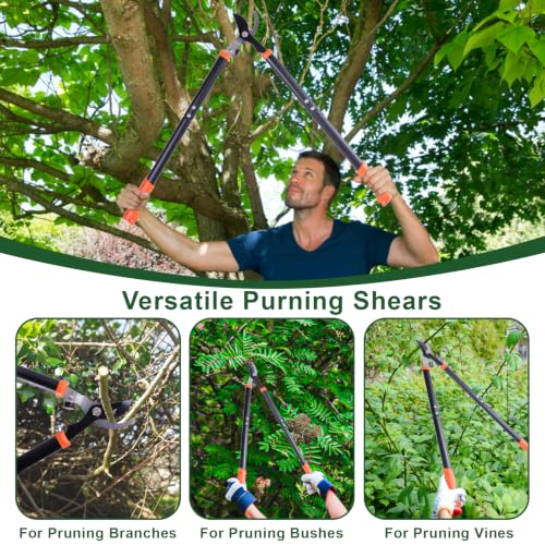 28.7" Long Handle Loppers Branch Cutter for Gardening & Landscaping
