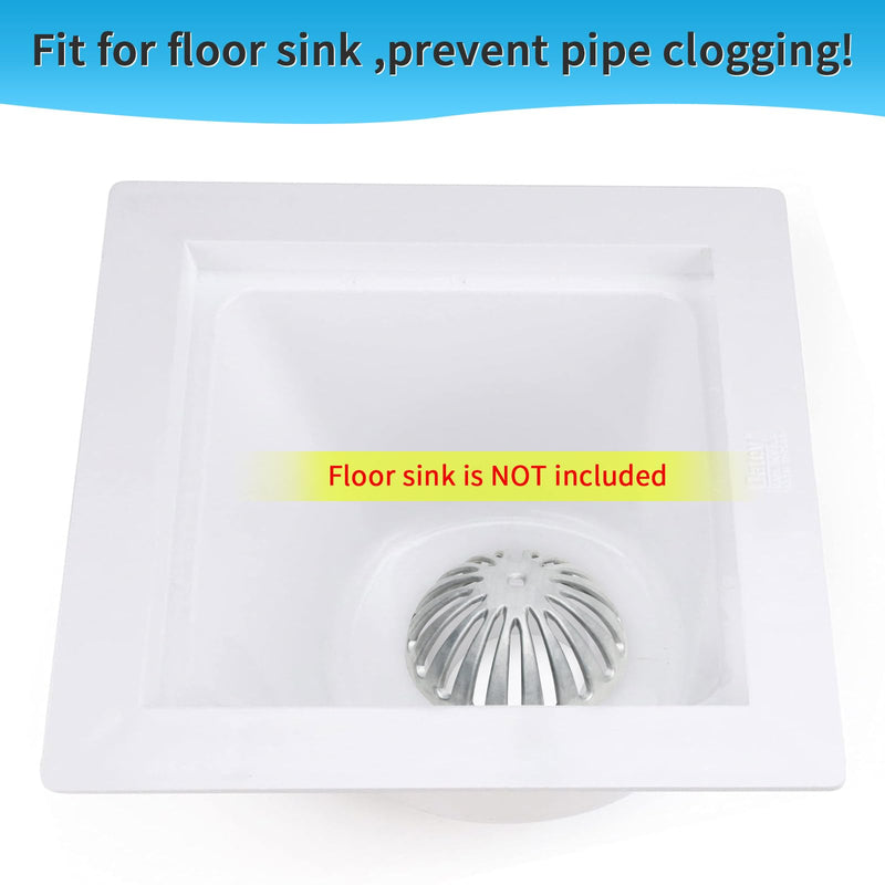 Floor Sink Strainer Heavy Duty Aluminum Dome Sink Drain Strainer Floor Drain Cover for Kitchen, Restaurant, Bar, Buffet or Food Service 12" Floor. 5-1/4" Diameter x 2-1/4"H（3PCS） 3