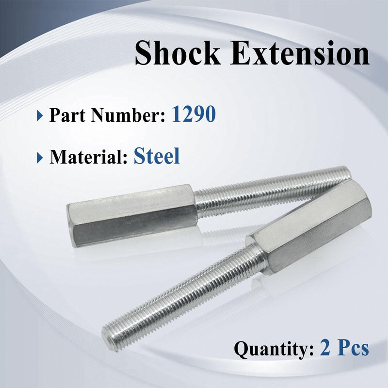 2 Pcs 1290 Shock Extension, Length of Shock Extension is 3", Thread Size 3/8-24 Inch, Replace The Vehicle Extension Shock, Silver Gloss