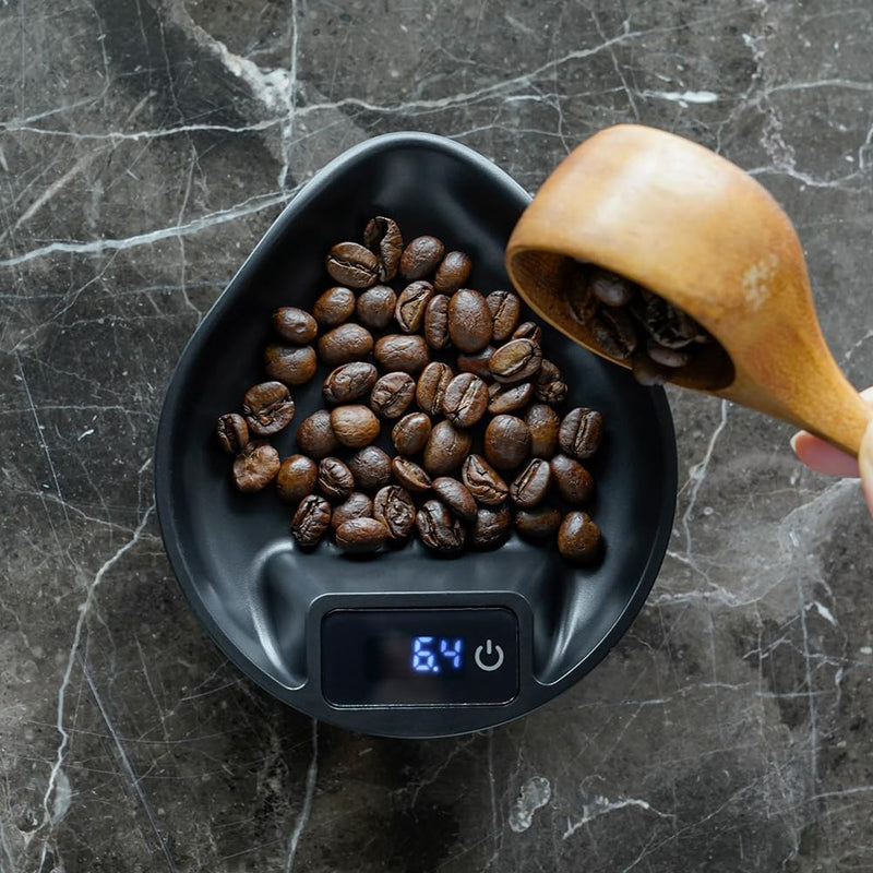 watchget Coffee Bean Dosing Cup, Electronic Scale and Coffee Bean Dosing Tray, Espresso Scale for Beans Weighting and Dose, 0.3-1000g 0.1g Precision Digital Scales