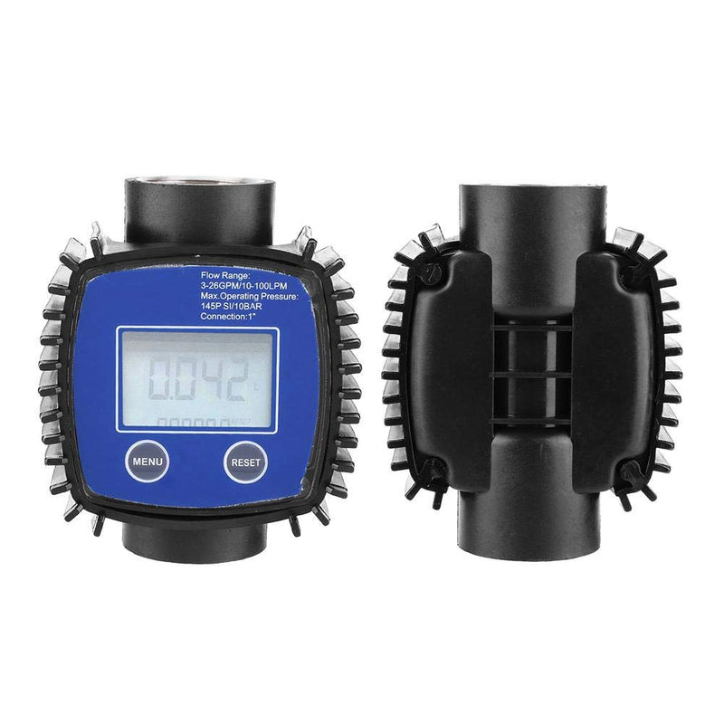Flow meter, flow meter digital display, high accuracy, water flow meter, 1 inch internal thread, digital turbine flow meter, 5-120 liters/minute, maximum pressure 40 bar