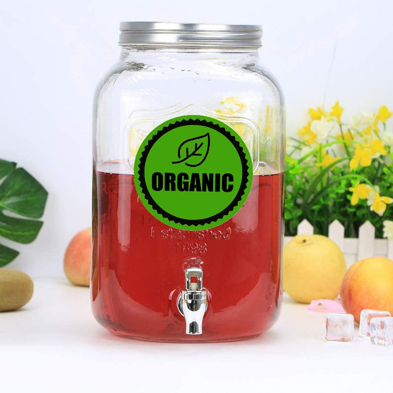 [Australia - AusPower] - Organic Stickers,1.5 Inch Organic Food Rotation Labels，Adhesive Round Circle Dots Organic Stickers 500 Labels Per Roll 