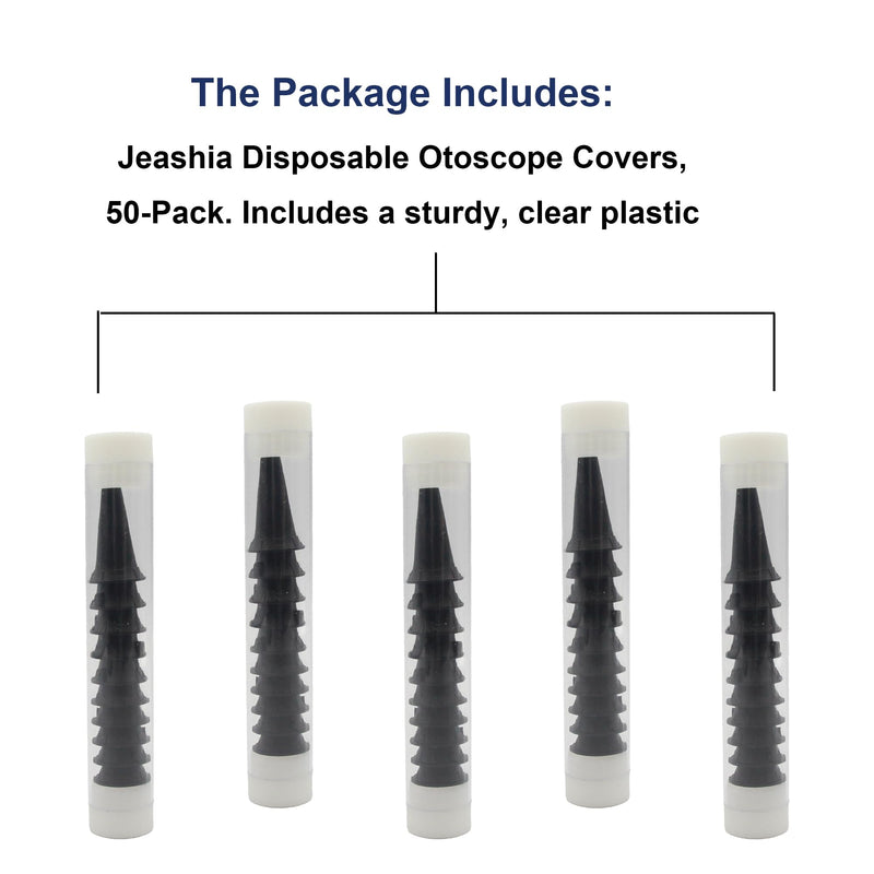 Disposable Otoscope Covers, 50-Pack Universal Ear Specula Tips with 2.75mm & 4.25mm Sizes (25 Each) for Adults & Children, Fit All Major Otoscope Brands
