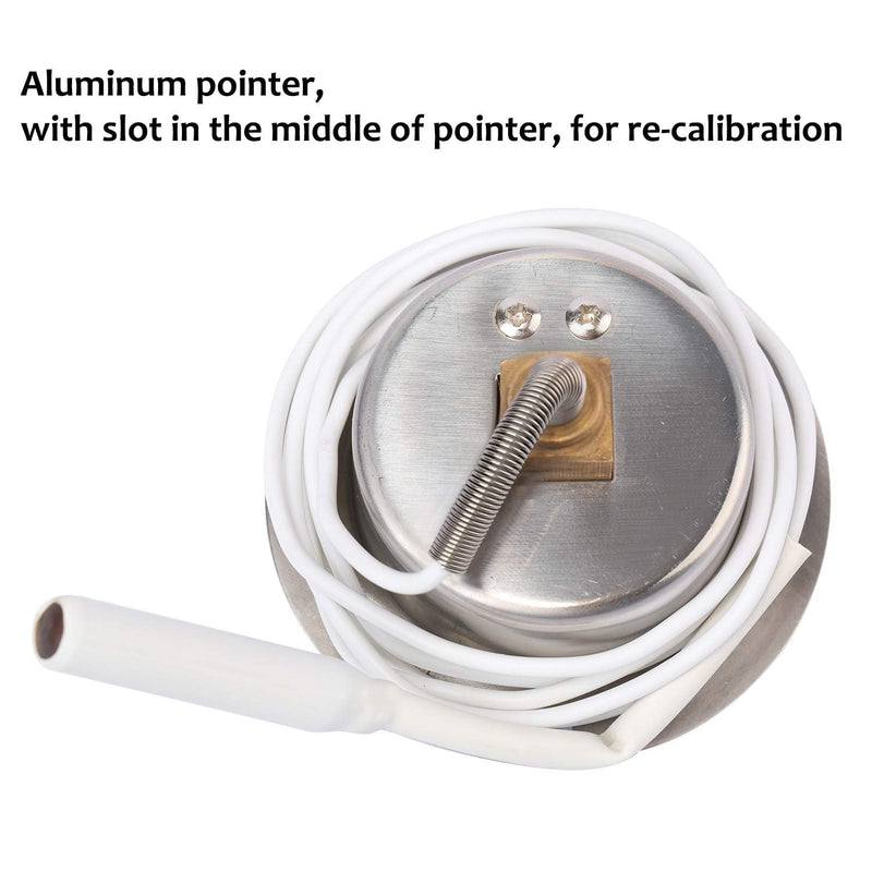 MEASUREMAN Vapor Capillary Flanged Panel Mount Refrigeration Thermometer, 2" Dial, 48" Capillary, -40-65 deg F/-40-20 deg C, Re-Calibration Available （2 Pack） -40-65 deg F/-40-20 deg C (2" Dial) (2 Pack)