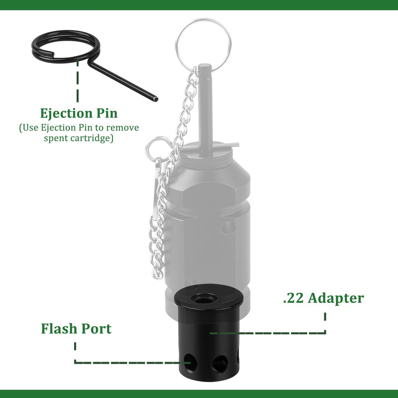 .22 Blank Adapter for 12 Gauge Perimeter Trip Alarm, Camping Trip Wire Alarm Device, Early Warning Security System for Camping and Property Safety