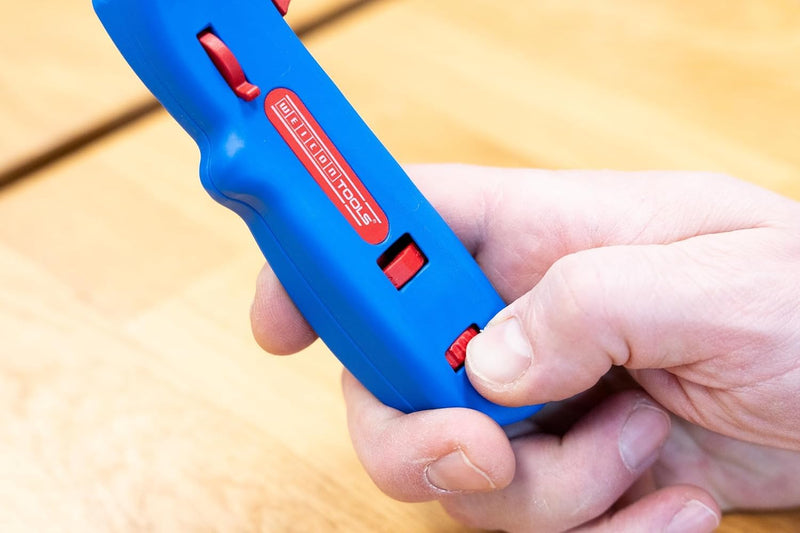 WEICON Cable Stripper No. S 4-28 Multi | Integrated Stripping Function | High Safety | Adjustable Cutting Depth | for Round Cables | Working Range 4-28 mm Ø (No. S 4-28 Spiral) No. S 4-28 Spiral