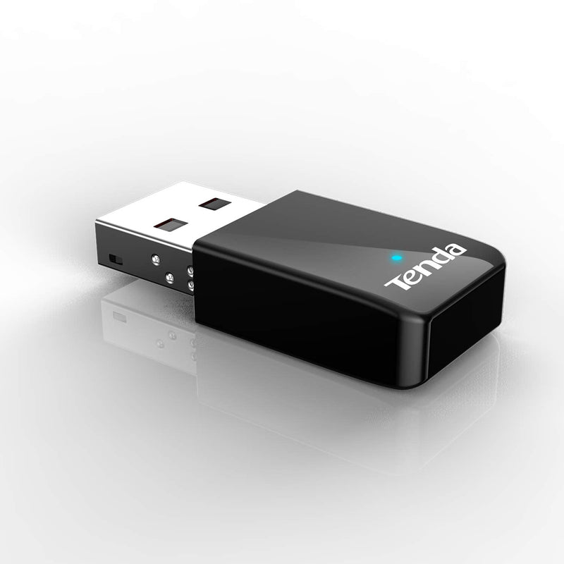 Tenda U9 11AC USB WiFi Adapter-Dual Band 2.4/5G AC650 Wireless Network Card, WiFi Dongle, Mini Size, Supports Windows (XP/7/8/1/10)