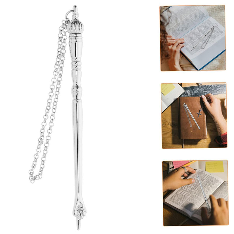 Jewish Bible Reading Pointer Tool - Elegant Silver Metal Finger Yad for Bar Mitzvah Torah Reading and Home Use - Ergonomic Design for Efficient Reading