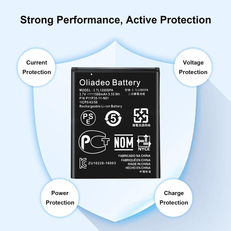 TI 84 Plus CE Battery - Replacement for Texas Instruments TI-84 Plus CE Battery - Part No 3.7L1200SPA, P11P35-11-N01 3.7V 1500mAh