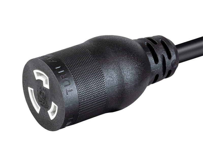 Monoprice Heavy Duty Extension Cord - Locking NEMA L5-20P to NEMA L5-20R, 20 Amp, 2500 Watt, SJT, 125V, 12AWG, 10 Feet, Black