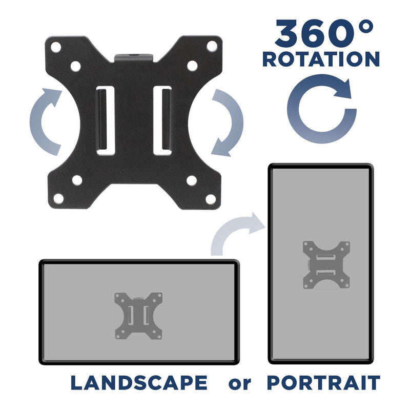 Mount-It! Universal VESA Pole Mount | Full Motion TV Pole Bracket | VESA 75 100 | Fits TVs or Monitors Up to 32 Inches 17" - 32"