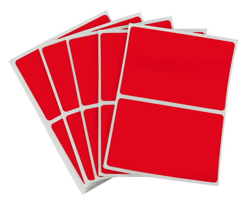 ChromaLabel 2 x 3 inch Name Tag Stickers, 150 Labels per Pack, Red