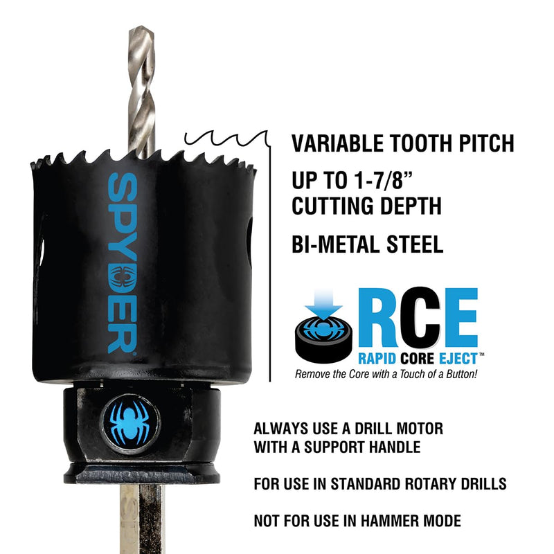 Spyder 600111 Rapid Core Eject Hole Saw, 6-Inch