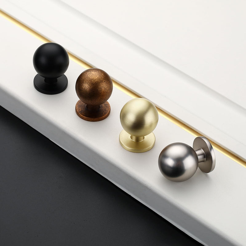 Asidrama 10 Pack Brushed Brass Kitchen Cabinet Knobs, Cabinet Knobs Kitchen Cabinet Hardware for Cupboard Drawer Knobs Dresser Knobs