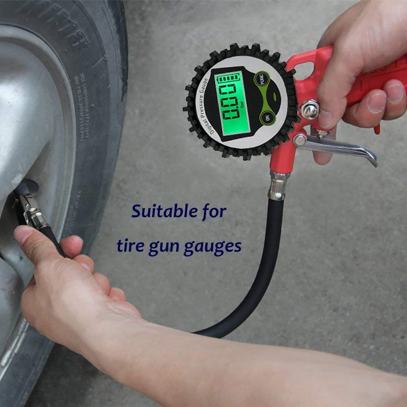 Uharbour Digital Pressure Gauge, Low Pressure Gauge with 1/4" NPT Bottom Port and Rubber Protector, 0-60psi, Accuracy 1%, Resolution 0.1psi... 5-60PSI Lower Mount