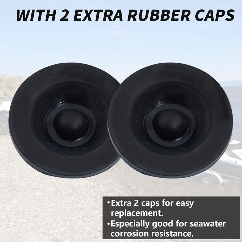 2pcs Trailer Axle Dust Cap Cup Grease Cover 1.98" Hub with Extra 2 Rubber Plugs,Trailer Axle Wheel Hub and Bearing Dust Cap for Most 2000 to 3500 Pound Axles Dexter