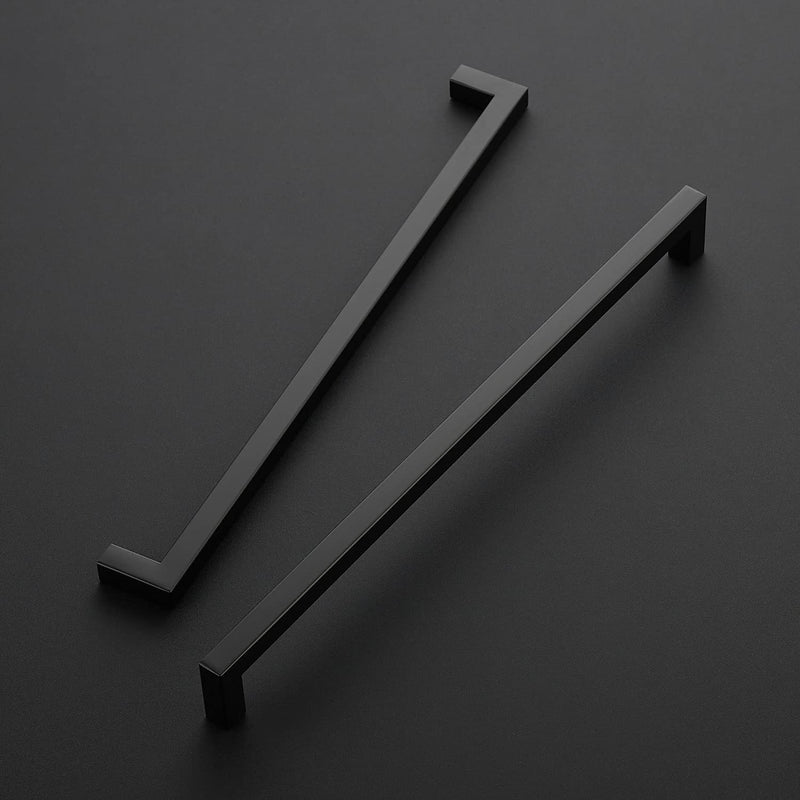 Ravinte 5 Pack 12-3/5 Inch Kitchen Square Cabinet Handles Matte Black Pulls Black Drawer Pulls Kitchen Cabinet Hardware for Cupboard Drawer Handles
