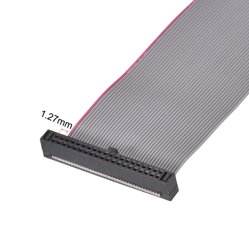 uxcell IDC Wire Flat Ribbon Cable FC/FC Female Connector A-type 40Pins 1.27mm Pitch 20cm Length 40 Pins