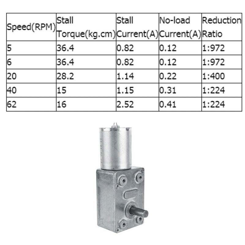 High Torque Turbo Motor DC 12V Motor 2/3/10/30/100RPM 5RPM