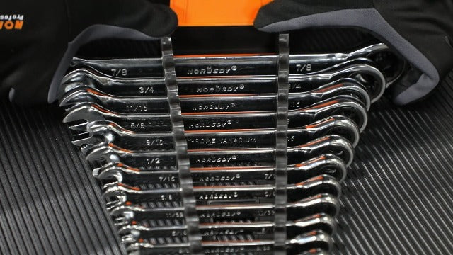 HORUSDY 26-Piece Ratcheting Wrench Set | Metric and SAE (6-19 mm & 1/4” to 3/4“) | Ratchet Combination Wrenches Set with Organizer | 72-Tooth | Chrome Vanadium Steel 26pcs Metric&SAE Ratchet Wrench Set