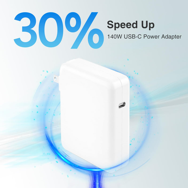 Charger for Mac Book Pro 140W USB-C Power Adapter, Compatible with MacBook Pro 16, 15, 14, 13 Inch, MacBook Air 13 Inch, iPad Pro 2024/2023/2022/2011/2020,M1 M2 M3,Included 6.6ft USB C to C Cable