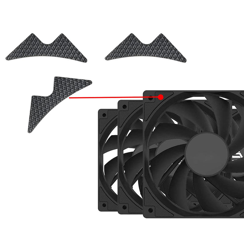 60pcs Cooling Fan Damper 120/140mm Fans Shock Absorbing Sealing Silicone Gasket for PC Computer Case Fan