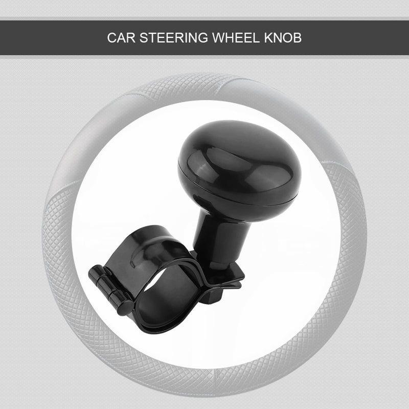 Universal Steering Wheel Knob Spinner,Black Heavy Duty Vehicle Steering Wheel Suicide Spinner Fit for Cars, Truck,Boat