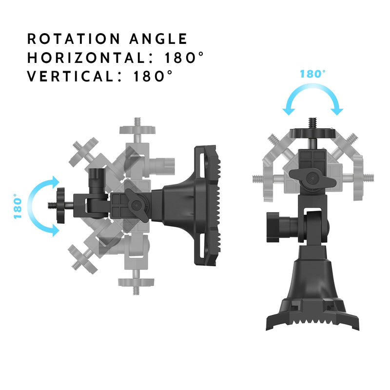Trail Cameras Mounting Bracket with 1/4" -20 Threaded Insert 360°Rotating Adjustable Holder for Outdoor Hunting Gear Accessory, Game Camera Holder Monitor Stand Hunting Camera Kit