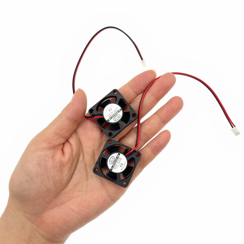 JZK 2PCS 30x30x10mm 2pin DC 12V Quiet Mini Fan with Cables 3010 Small Quiet Fan 30mm 3cm Miniature Brushless DC Fan 12V 3D Printer Fan with Cable, Heatsink Fan