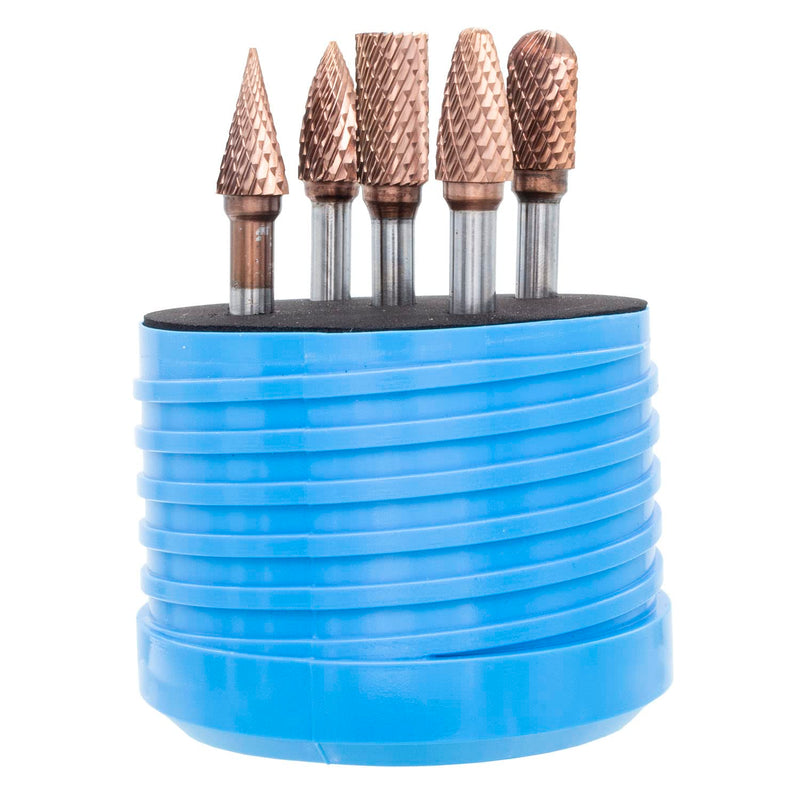 TJR ULTRA Co Coated Carbide Burr 10mm (Metric) Diameter with 6mm Metric Shank (Specially with Chipbreaker) (Set) Set