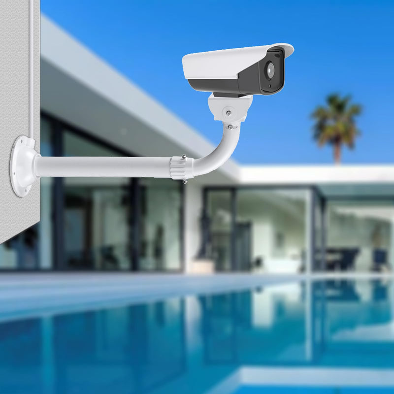 WiTi Solid J-Pole Bracket Extendable Mounting Holder for Security Surveillance Cameras,40CM-60CM Adjustable Wall and Ceiling Mount Bracket for CCTV IP Camera,Metal Pole Mount with Powder Spray Coating