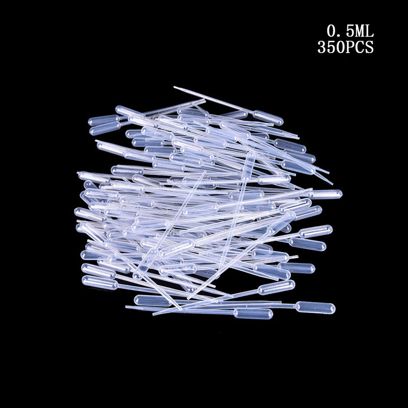 moveland 350PCS 0.5ML Thin Plastic Transfer Pipettes Disposable Eye Dropper for Aromatic Mixture (Pack of 2) 0.5 ml (Pack of 2)