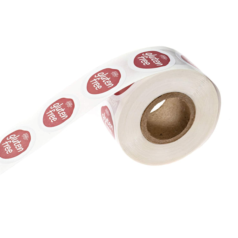 [Australia - AusPower] - Rose Pink Gluten Free Stickers / 1" 500 Circle Labels/Chic Design with Foliage Aesthetic 