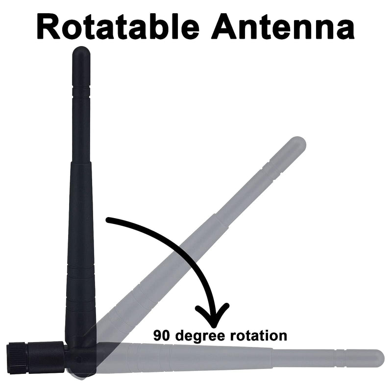 BOOBRIE 2-Pack Dual Band WiFi Antenna 2.4GHz 5GHz 5.8GHz 8dBi RP-SMA Male Connector Omni Directional WiFi Bluetooth Antenna for WiFi Router Network Devices Security IP Camera