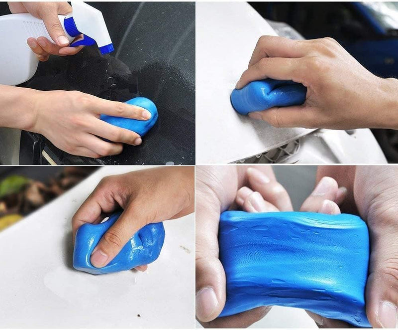 Car Clay Bar, Detailing Clay Bar 4PCS 100g Auto Magic Clay Bar Cleaner for Car Wash Blue-4pcs