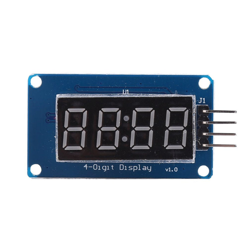 4pcs 0.36 inch 3.3~5.5V LED 4 digit 7 segment display adjustable brightness display module with clock display for red light