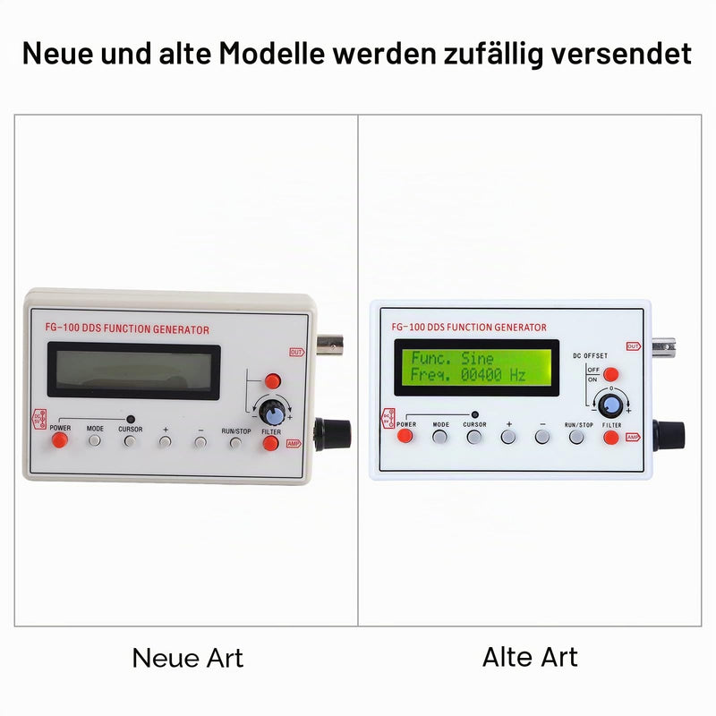 Signal Generator DC3.5-10V Function Generator FG-100 DDS Function Generator USB Waveform Function Frequency Generator 1 Hz 500 K Function Generator Signal Generator DDSHz Sine Generator