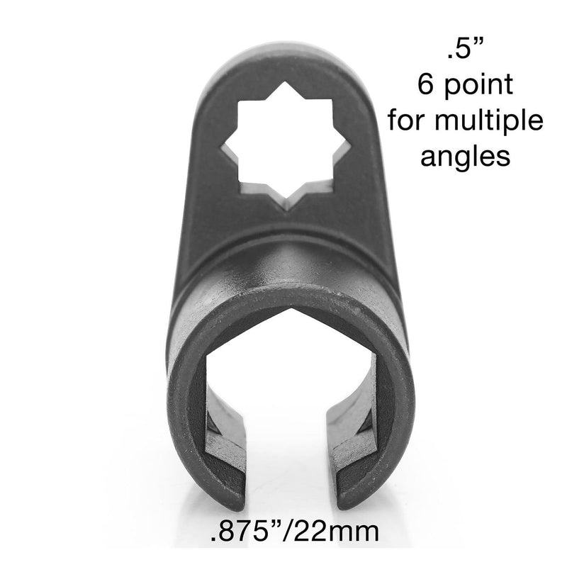 OEMTOOLS 25249 Oxygen Sensor Crowfoot Wrench, Reliable Oxygen Sensor Socket for Efficient Vehicle Sensor Maintenance, 22MM Wrench for Sensor Socket Kit, Durable Automotive Repair Tool Offset Oxygen Sensor Socket