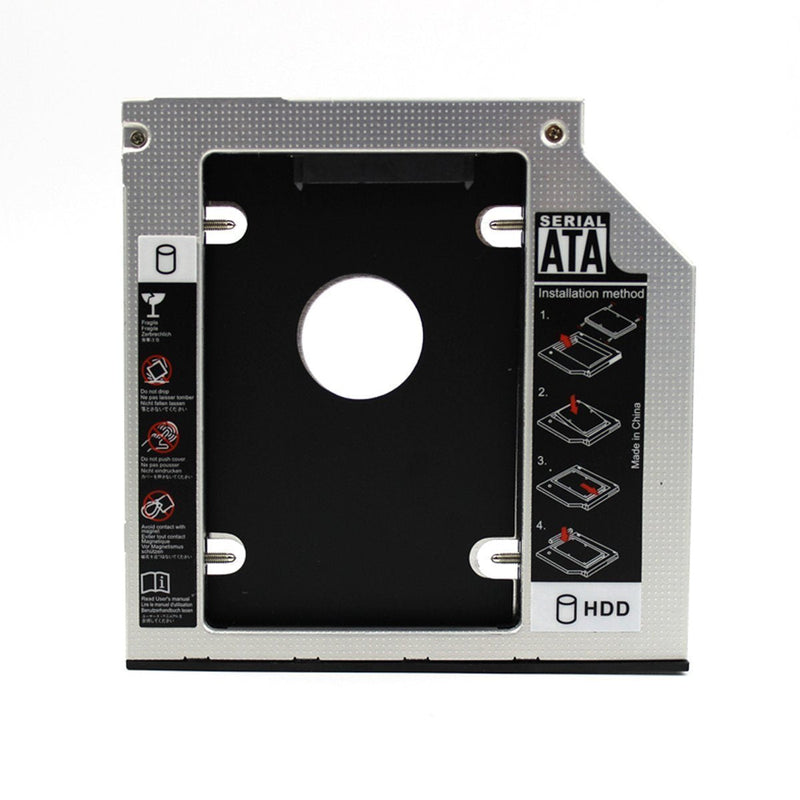 SDD Hard Drive Caddy Case,Universal 9.5mm SATA to SATA 2nd SSD HDD Hard Drive Caddy Adapter Tray Case for DELL HP Lenovo ThinkPad ACER Gateway ASUS Sony Samsung MSI Laptop