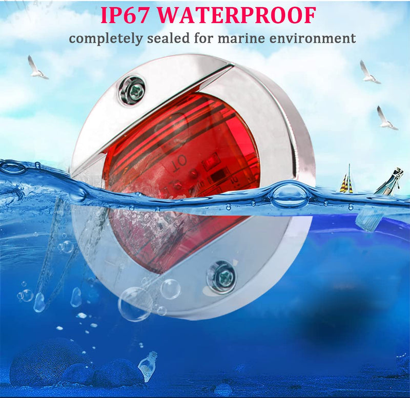 Boaton LED Night Fishing Lights, Courtesy, Deck, Navigation Lights For Boats, Red Red Interior Lights