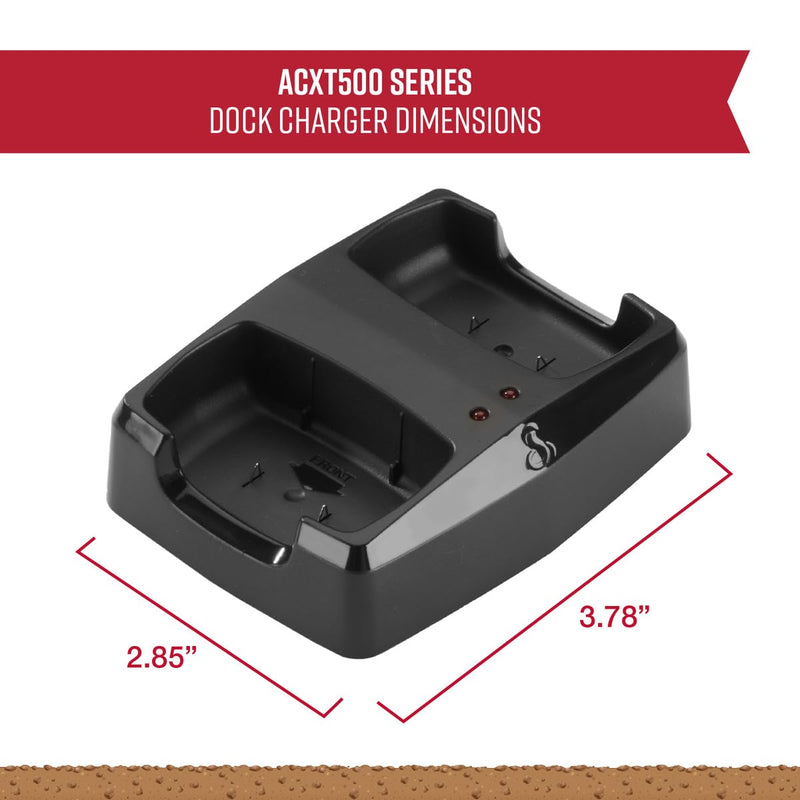 Cobra ACXT 500 Dock Charging Station for 2 Walkie Talkies with UBS Charging Cable - Dual Desktop Portable Charger, Compatible with ACXT545 Model