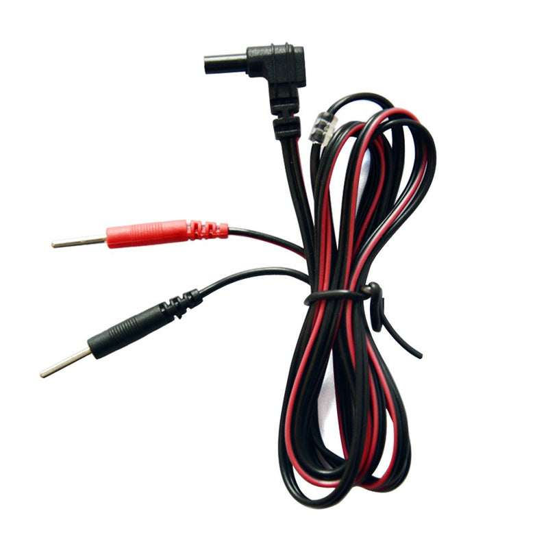 2 x 120 cm TENS Electrode Lead Wires Jack Plug Pin Connector Pack, Flexible Cable for TENS EMS Massage Devices, Replacement Connection Cable for Electrotherapy Instruments