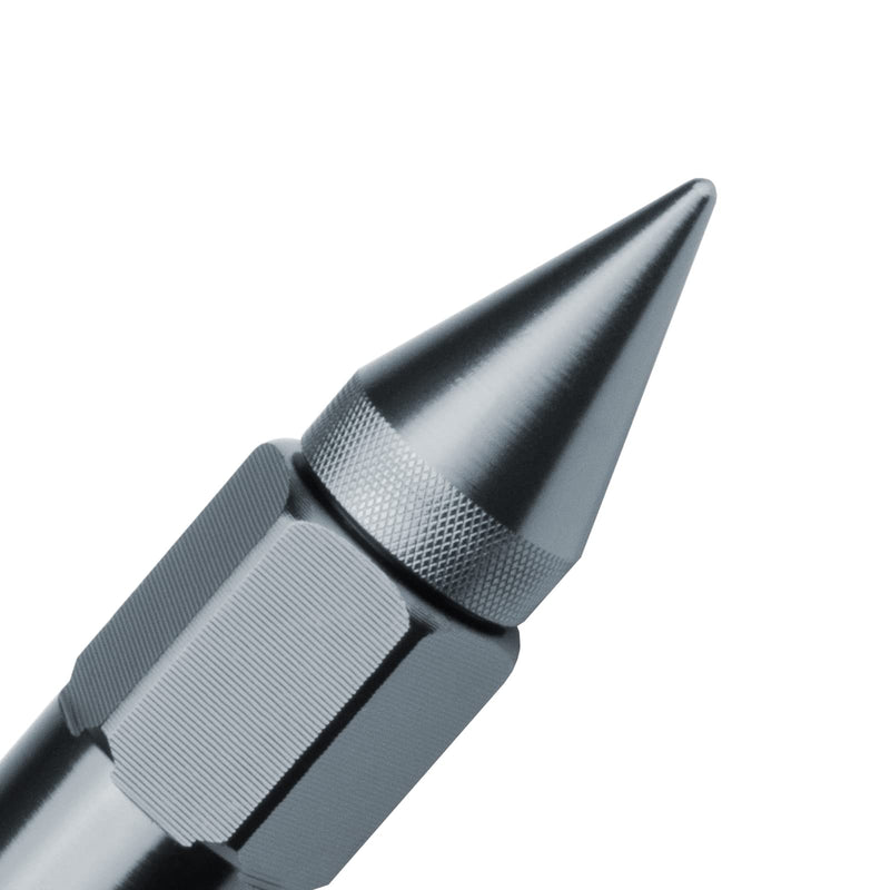 Gunmetal 20 PCS M12x1.25 Lug Nuts Spiked 60mm Extended Tuner Aluminum Wheels Rims Cap WN03 GUNMETAL
