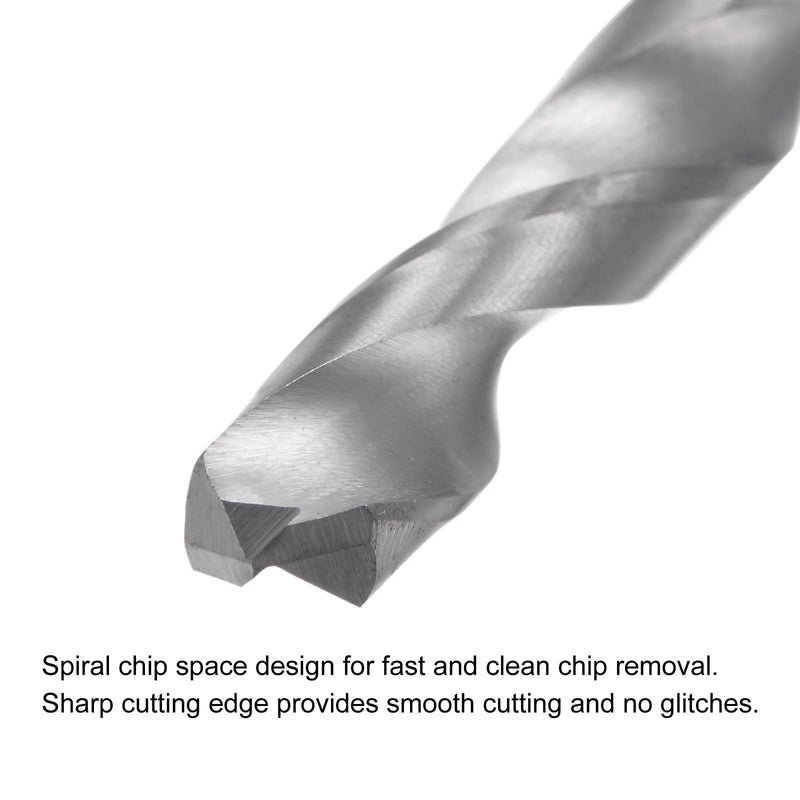 uxcell Solid Carbide Drill Bits, 6.8mm C2/K20 Tungsten Carbide Jobber Drill Bits Straight Shank Drilling Tool for Stainless Steel Aluminum Iron Metal Plastic 2pcs