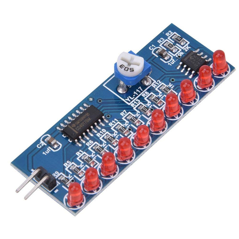 2 pieces LED running light water flowing light module NE555 + CD4017 LED chaser