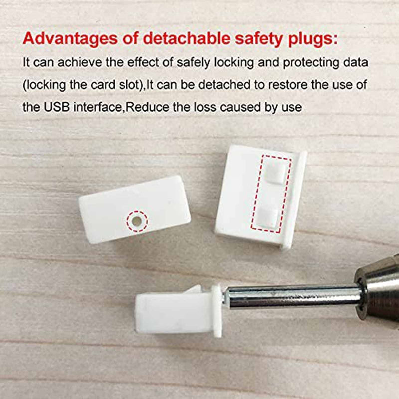 10Pcs USB Port Lock with 1 Keys, Locking USB Port/Dust Blocker, USB Dust Cover Cap Female Port Plugs Protector, Compatible with Computer,TV,Router,USB Devices(Red) 10+1 Red