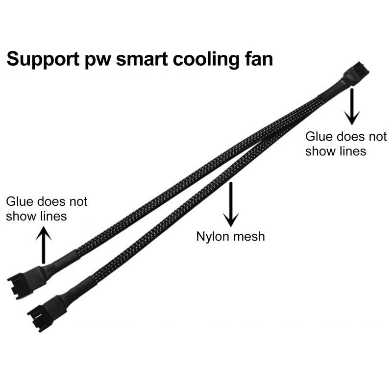 Fan cable, Y-cable for fans, fan adapter, fan Y-cable, fan splitter cable, fan splitter, computer fan cable, 4 pin cable, Y-fan cable, PWM adapter, fan cable splitter, fan cable adapter, 3 pieces 1 to 2 -3PCS